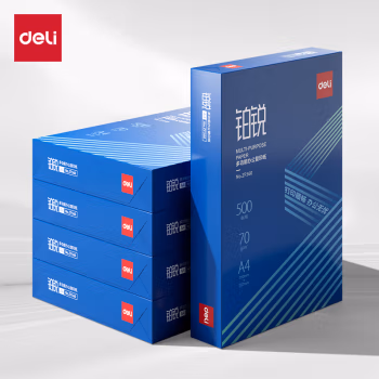 得力ZF561铂锐复印纸A4-70g-5包(蓝)(包)