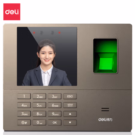 得力T999S指纹人脸考勤机(银灰色)(台)