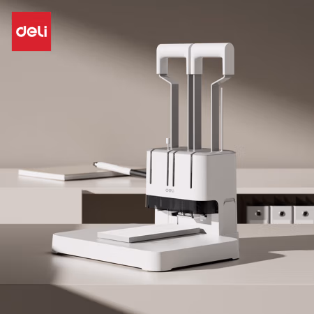 得力3885财务装订机（米白）（台）