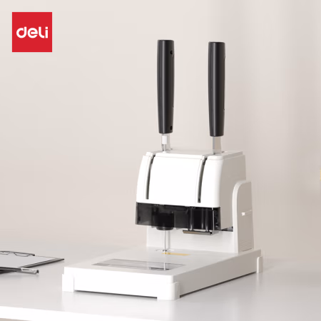 得力3888财务凭证装订机(浅灰)