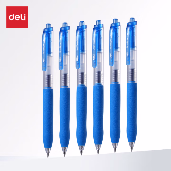 得力S07臻顺滑按动商务中性笔0.5mm子弹头(蓝)(支)