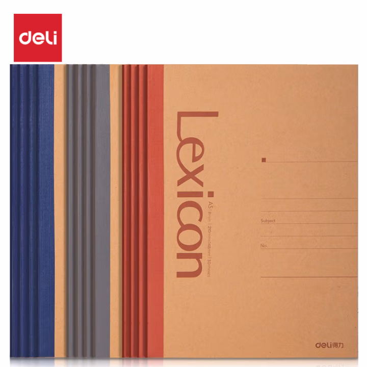 得力7635无线装订本(混)-30张-A5(本)