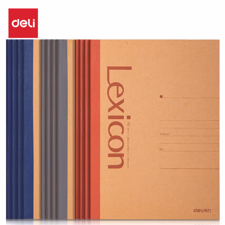 得力7636无线装订本(混)-40张-A5(本)