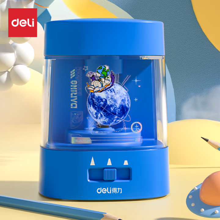 得力68659A问苍穹3电动卷笔刀(蓝色)(个)