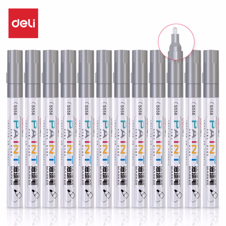 得力S558油漆笔(银色)