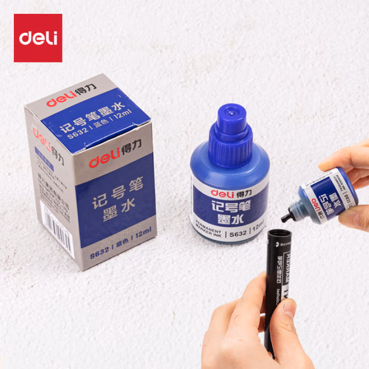 得力思达S632记号笔墨水(蓝)(瓶)