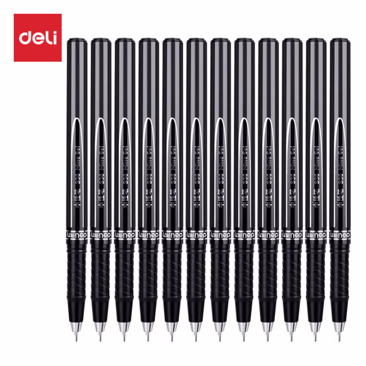 得力S36中性笔0.5mm全针管(黑)(支)