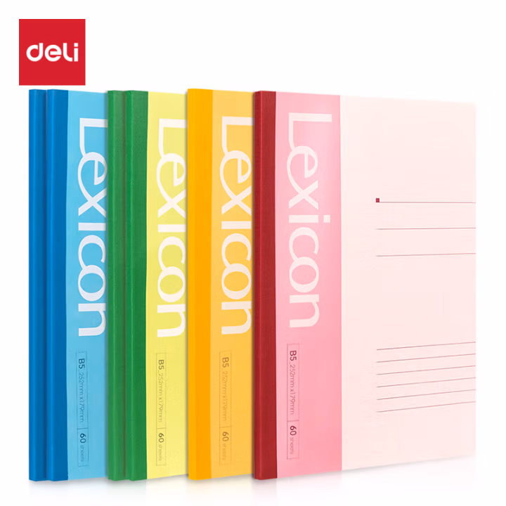 得力7664办公无线装订本(混)-60张-B5(本)