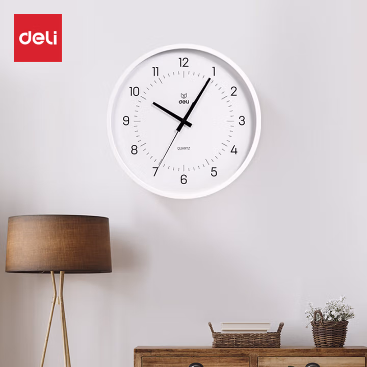 得力LE402-性价比款14寸挂钟(白)(台)