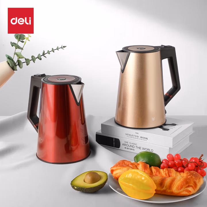得力0767电热水壶(香槟金)
