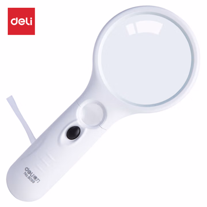 得力9099LED放大镜(白色)(个)