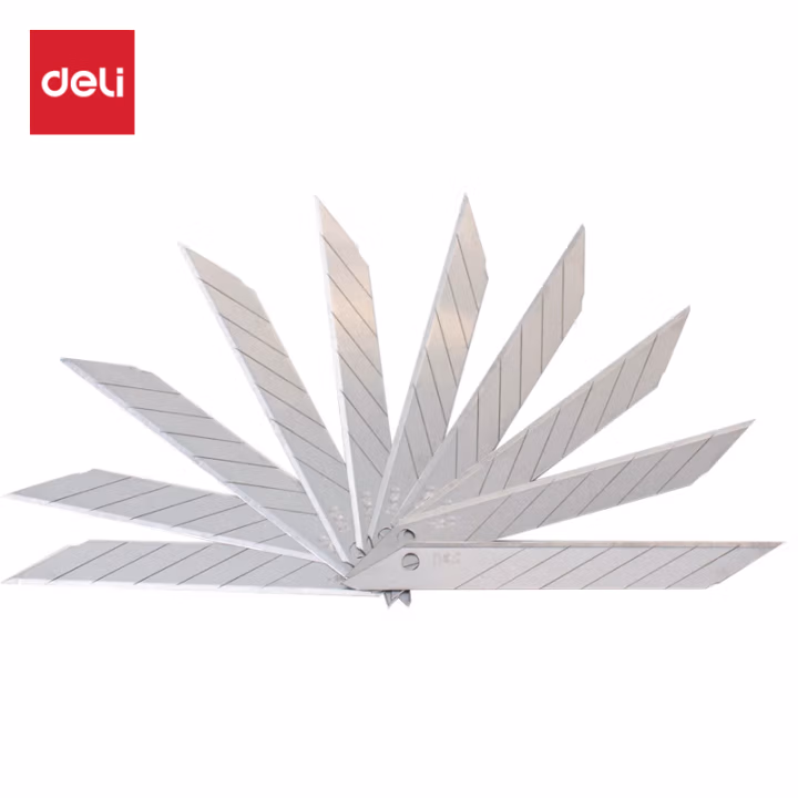 得力2015美工刀片(银色)(10片/盒)