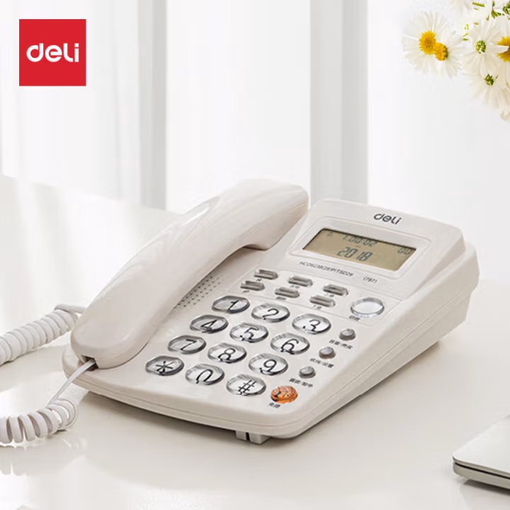 得力787电话机(白)(台)