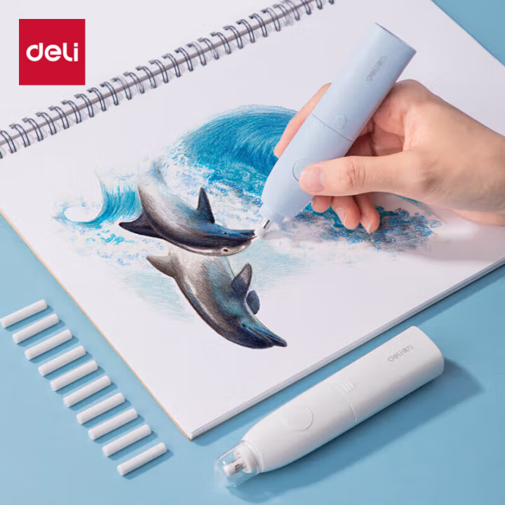 得力71073电动橡皮擦(白色)