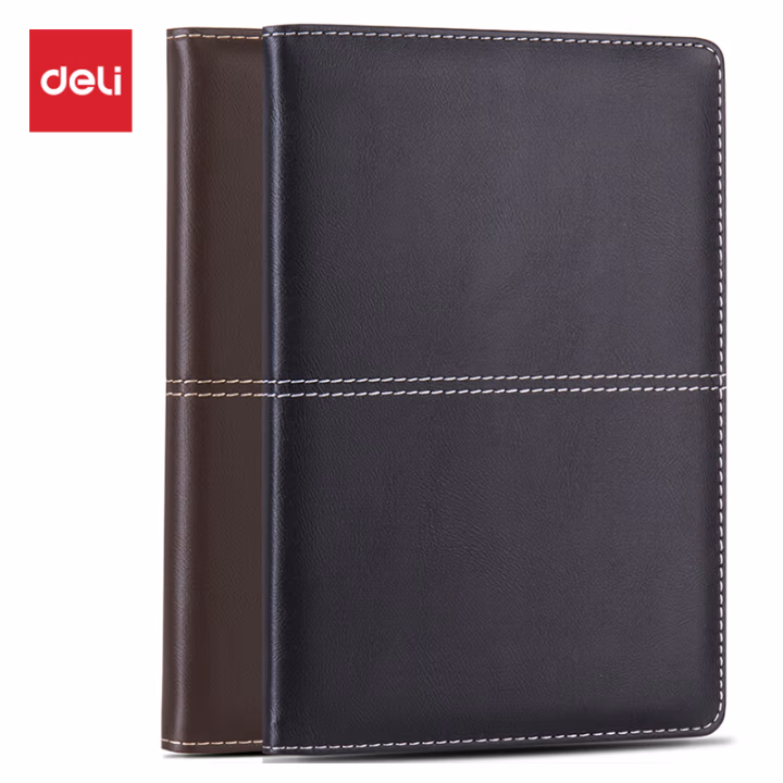 得力3324记事本-25K-205mm*143mm-112张(黑)(本)