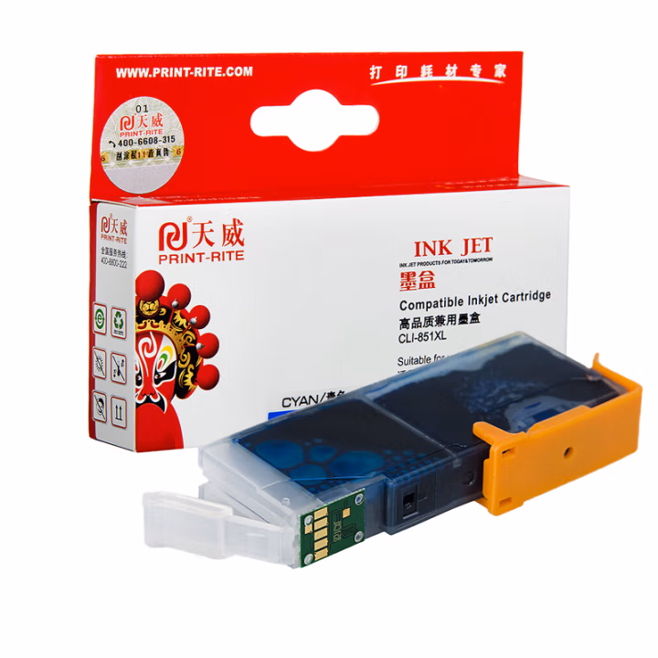 天威（PrintRite）ZF 服务版CANON-CLI-851 适用于CANON-CLI-851/IP7280-CY 青色 墨盒