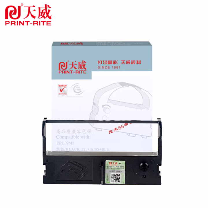 天威 ERC39 43色带架适用爱普生MT311 MU310 MU115 MV110 TMU120 XP76IIH针式打印机色带 黑色 专业装