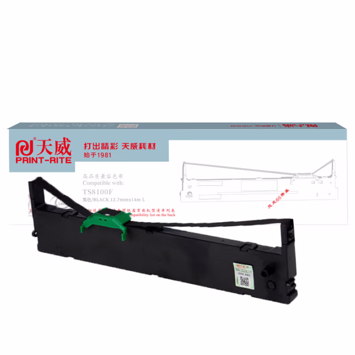 天威（PrintRite）服务版 色带架 TS8100F 适用于TOSHIBA-TS8100F-14m,12.7mm-黑色BK左扭架