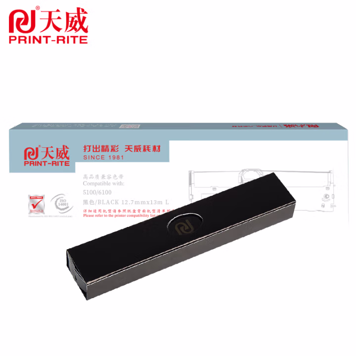 天威 5100/6100色带芯 适用OKI-5100 5150 5200F 5500F 7000 7500 7700打印机 13m-12.7mm-黑左扭芯 专业装