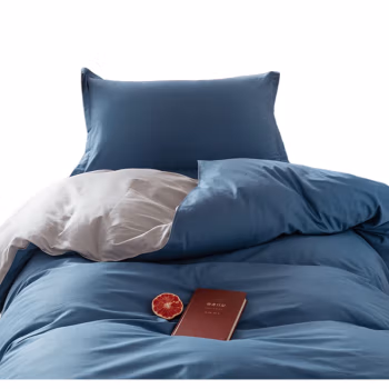 梦丝洛 MS-J-MY327 160*230cm 全棉单人纯色三件套 床上套件 (计价单位：套) 蓝+灰