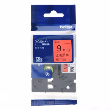 兄弟(brother) TZE-Z421 9mm 标签打印机色带 (计价单位：个) 红底黑字