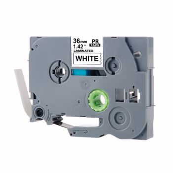 天威标签色带适用兄弟标签机色带覆膜标签 标签打印机色带不干胶标签纸 TZw261 白底黑字 36mm