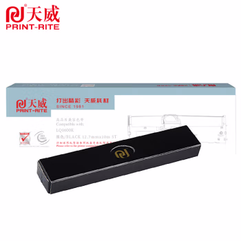 天威 LQ1600K色带芯 适用爱普生LQ1600K 1000K 1900K打印机 10m,12.7mm-黑直芯(不含带架) 专业装