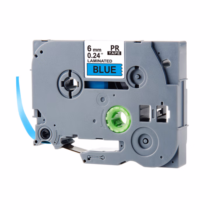 天威标签色带适用兄弟标签机色带覆膜标签 标签打印机色带不干胶标签纸 TZw511 蓝底黑字 6mm