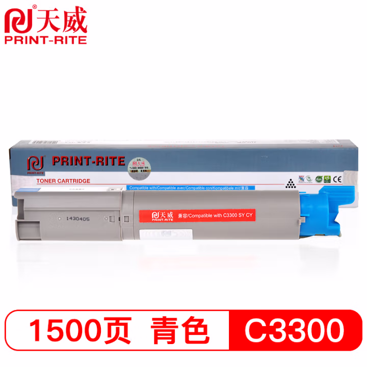 天威 C3300R粉盒 适用OKI C3300EU C3300CN C3400US C3400CN C3450EU MC350EU MC360US C3530 青色 专业装