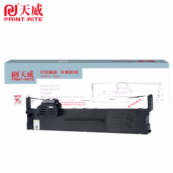 天威 PLQ20K色带 适用爱普生EPSON PLQ20 20K 20KM 20M 22KCSM 30K LQ90KP打印机 36m,6.35mm-黑直架 专业装