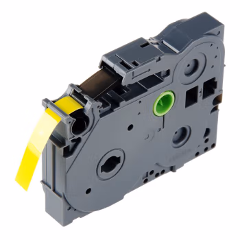 天威适用于BRO-TZw641-黄底黑字18mm*8m-标准覆膜-标签色带