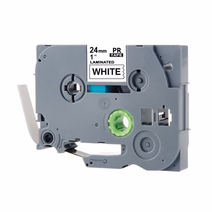 天威适用于BRO-TZw131-透明底黑字12mm*8m-标准覆膜-标签色带