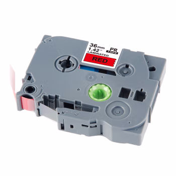 天威标签色带适用兄弟标签机色带覆膜标签 标签打印机色带不干胶标签纸 TZw461 红底黑字 36mm