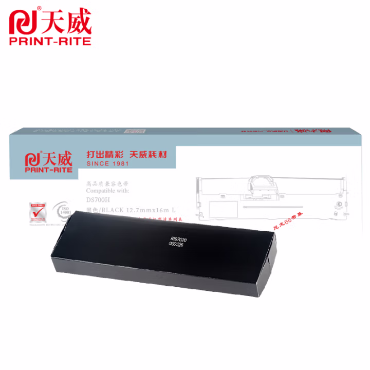 天威（PrintRite）服务版 色带芯 DS700H 适用于DASCOM-DS700H-16m,12.7mm-黑色BK 左扭芯