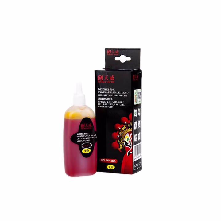 天威(PrintRite) T6744 脸谱装 80ml 通用 适用于EPSON L101/L201/L801 打印用墨 1.00 瓶/支 黄色