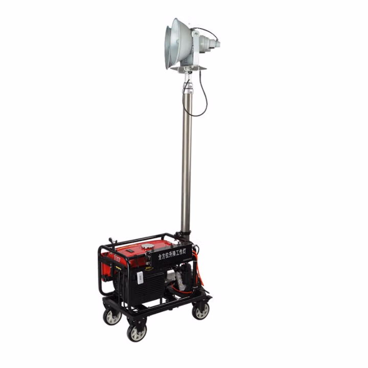 和齐顺(Hikesun) DQ400 2000W IP66 AC220V 白光 色温5000K 发电机功率5KW 多功能移动升降工作灯 (计价单位：台) 红色