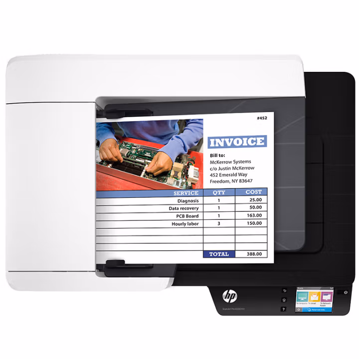 惠普(HP) 4500fn1 A4幅面 平板&馈纸式 网络 扫描仪 (计价单位：台) 黑白色