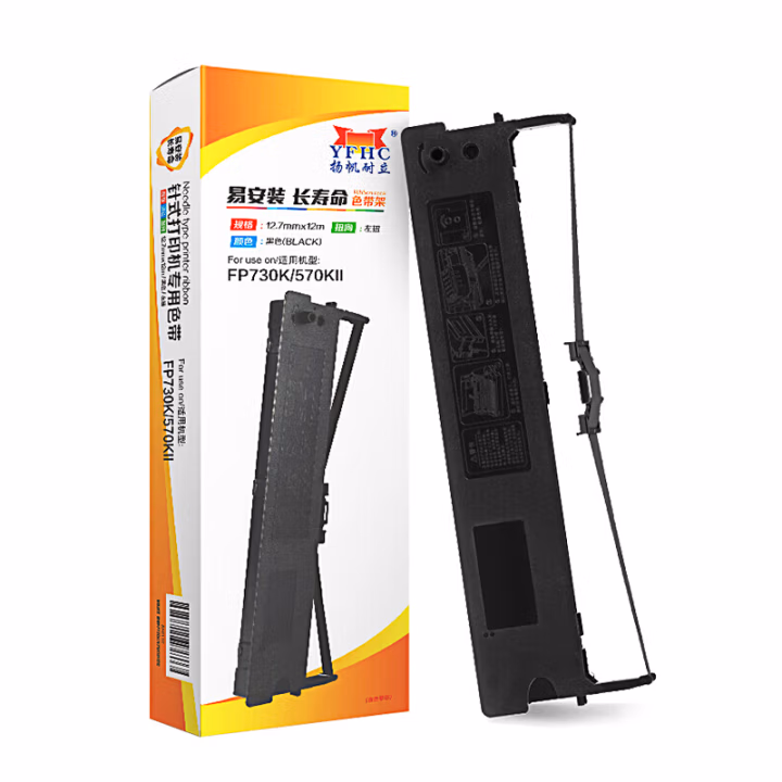 扬帆耐立（YFHC） YFHC-FP730K-J 12.7mm*12m 适用映美FP570KII 色带架 1.00 只/个 (计价单位：个) 黑色