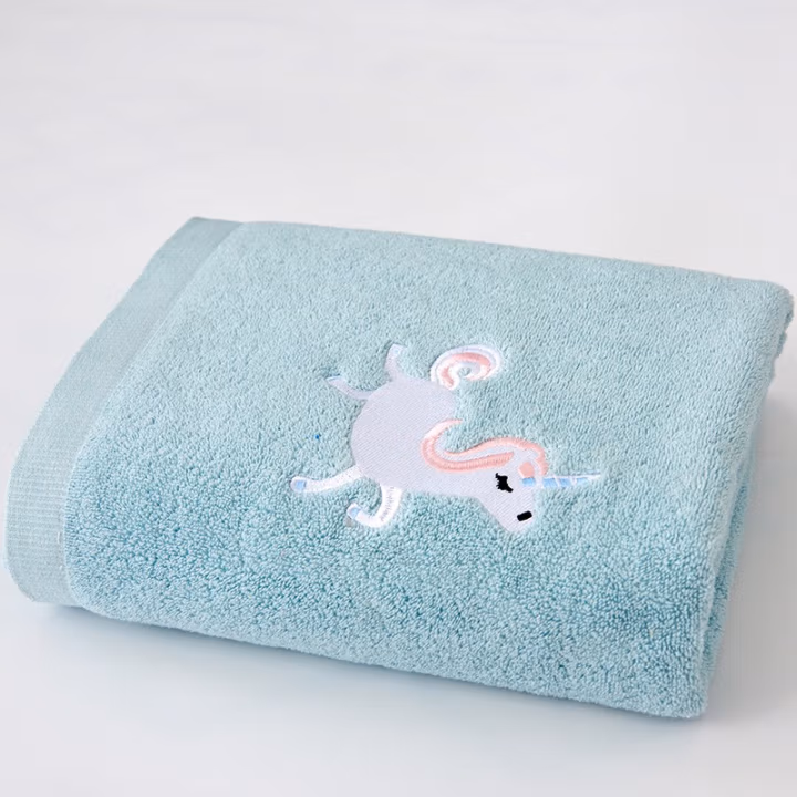 弗切尔珀榕 FBH0220644 34*76cm 独角兽全棉清洁毛巾抹布两用 (计价单位：块) 蓝色