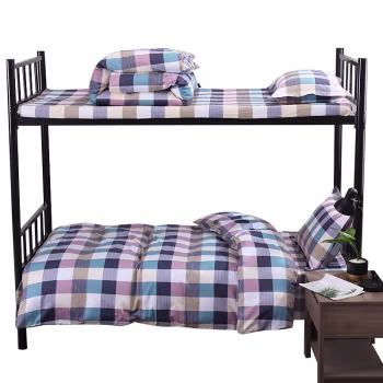 三极户外(Tri-Polar) TP2853 155*205cm 热熔棉被芯+40纱织全棉被罩 七彩大格 被子 (计价单位：件) 七彩大格