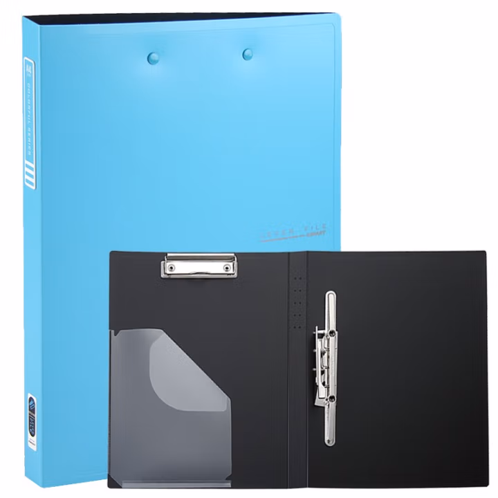 金得利（KINARY） AF714 A4 单长强力夹+板夹 文件夹 (计价单位：个) 蓝色