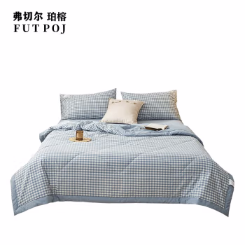 弗切尔珀榕 FCW0220466 200*230cm 日式格子系列色织抗菌夏被 1.00 件/条 (计价单位：条) 夕拾