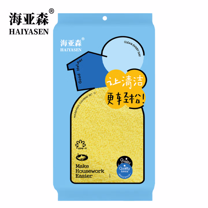 海亚森 TK-1066 30*30cm 2块 抹布 2.00 块/包 (计价单位：包) 黄灰色