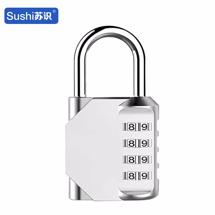 苏识 ZCB434银 四位密码锌合金 密码锁挂锁 (计价单位：个) 银色