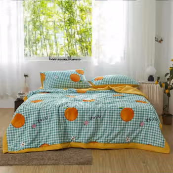 安居先森 150*200cm 纯棉羽丝绒薄被150*200cm 1.00 件/条 (计价单位：条) 绿色