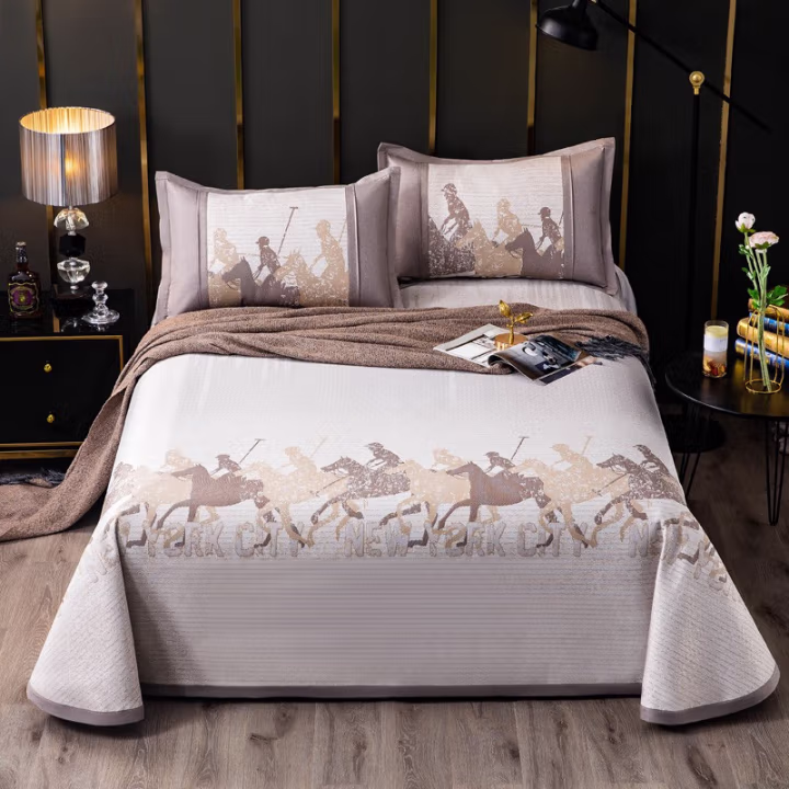 弗切尔珀榕 FAN0220442 250*250cm 水洗600D粗丝马里奥系列冰丝席三件套 1.00 件/套 (计价单位：套) 马里奥-咖