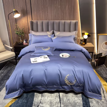 伊伊爱 TJ0KL02101111/200*230cm 100支澳棉四件套 (计价单位：套) 星月-宾利蓝