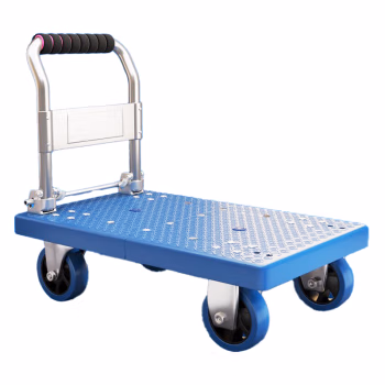 威印 WY-02 90*60 5寸PU轮 加把套 载重600斤 手推平板车 (计价单位：辆) 蓝色