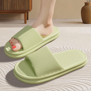 红秀世纺 HXGTX005 女式凉拖鞋 均码EVA 室内拖鞋 (计价单位：双) 绿色