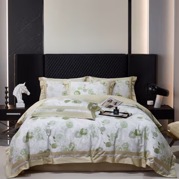 纺语柔 F1230 四件套 床上套件 (计价单位：套) 芳香四溢-浅青绿